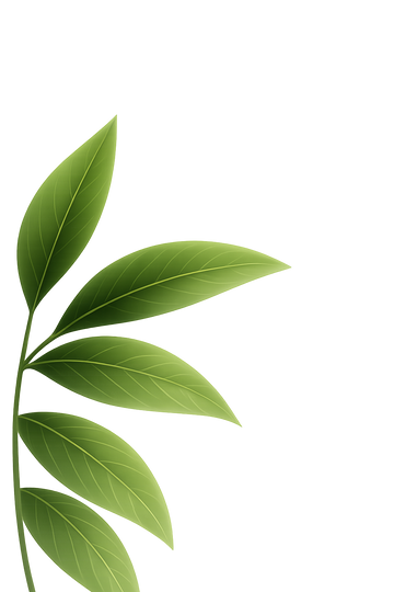 Decorative left leaf
