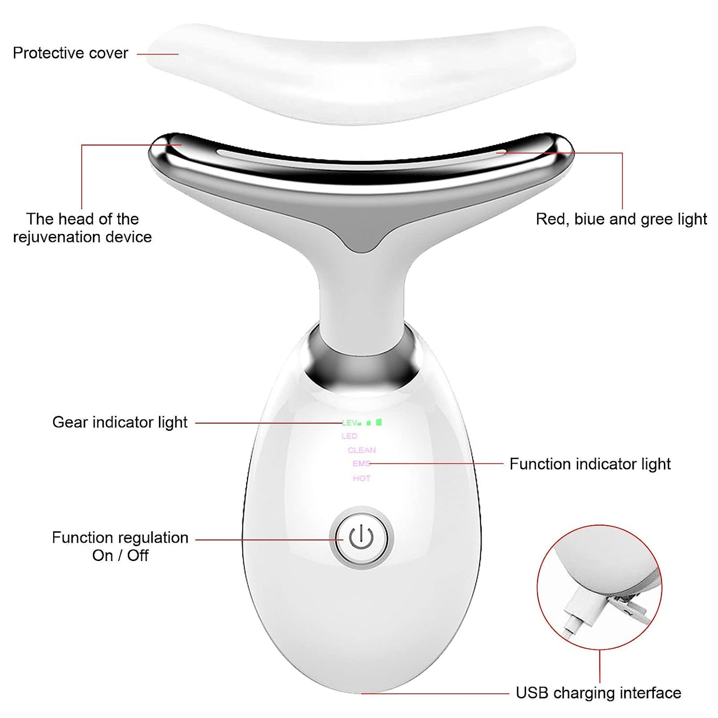 SkinGlow Pro: Face and Neck Lifting and Tightening Massager